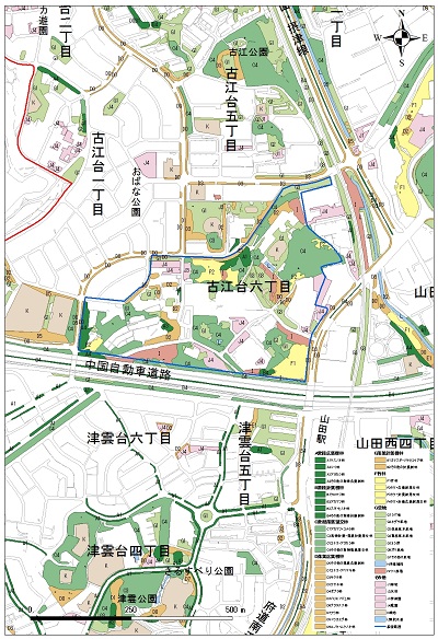 地図：弘済院区域植生図