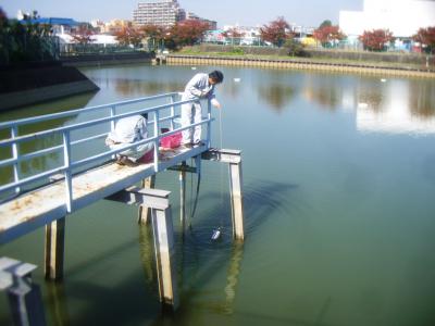 写真：採水の様子