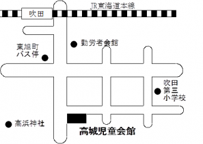 地図：高城児童会館周辺