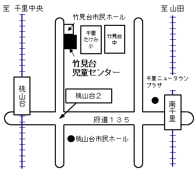 地図：竹見台児童センター周辺