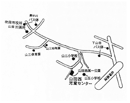 地図：山田西児童センター周辺
