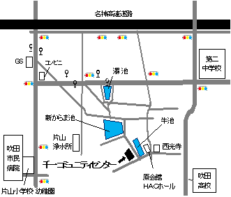 千一コミュニティセンターの地図