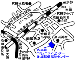 地図：内本町コミュニティセンター