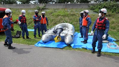 写真：水難救助訓練2