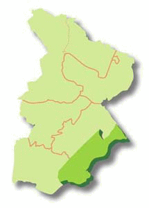 地図：JR以南地域の位置