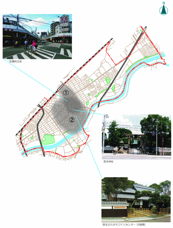 地図：JR以南地域