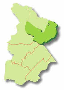 地図：山田・千里丘地域の位置