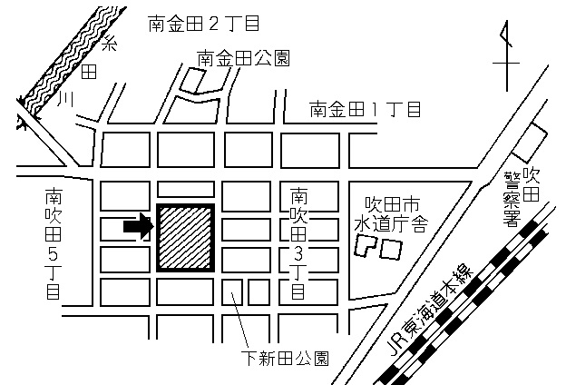 地図：吹田南小学校周辺