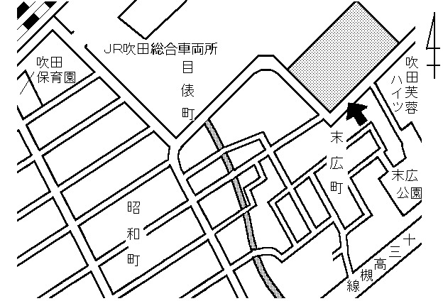 地図：目俵市民体育館周辺