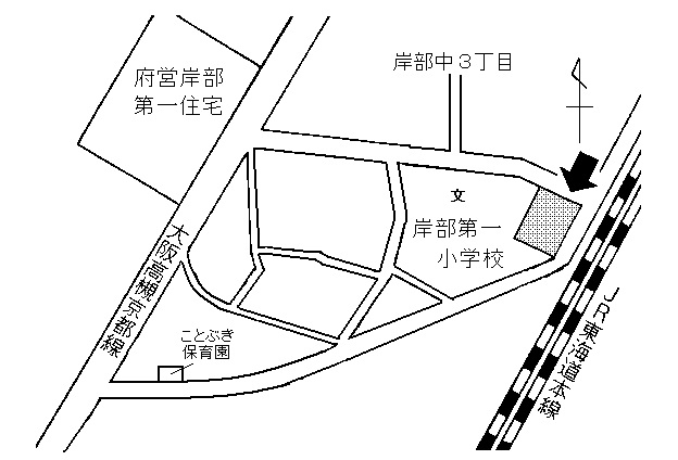 地図：岸部第一幼稚園遊戯室