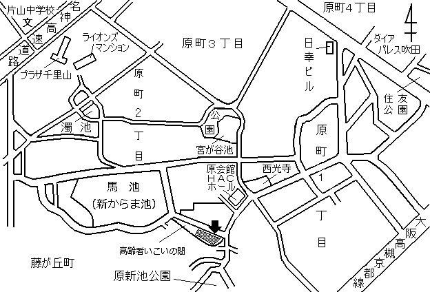 地図：千一地区公民館周辺