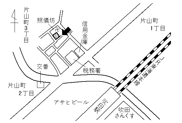 地図：片山会館周辺