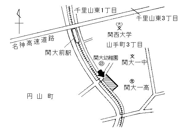 地図：関西大学第一高校・中学校周辺