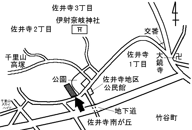 地図：佐井寺会館周辺