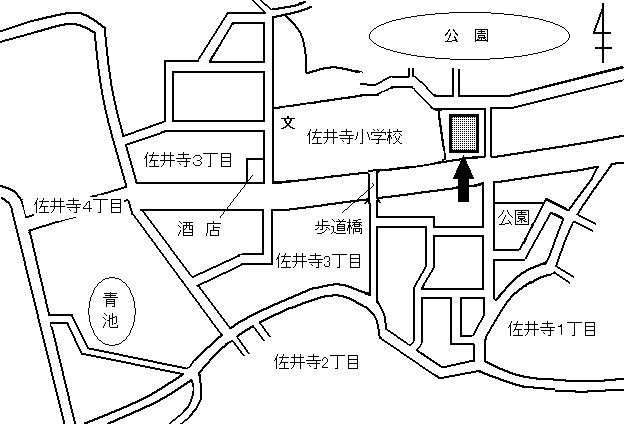 地図：第159投票区投票所周辺