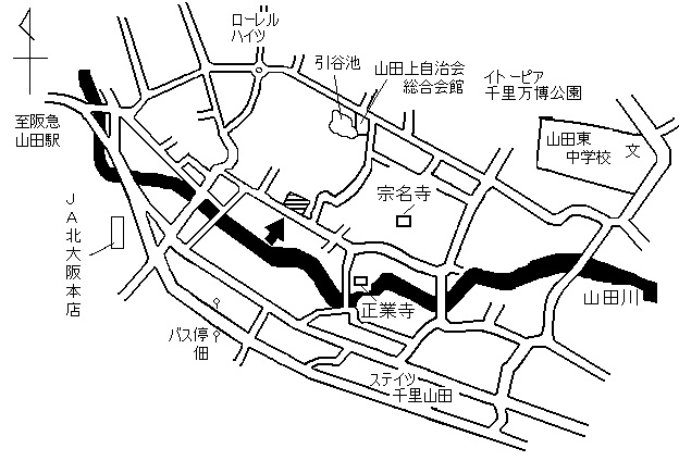 地図：山田上会館周辺