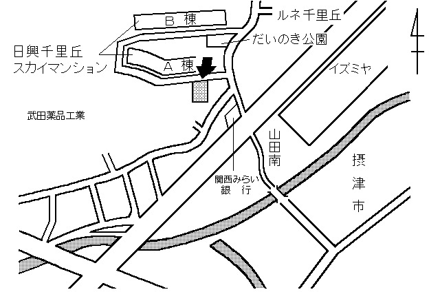 地図：山五地区公民館周辺