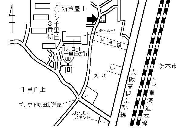 地図：新芦屋会館周辺