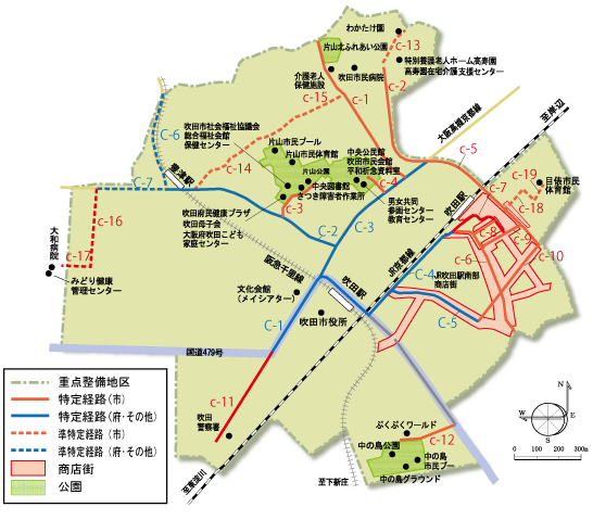 吹田・豊津地区地図