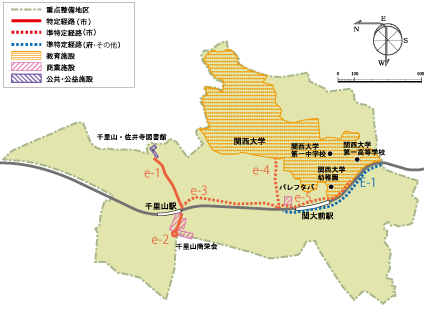 千里山・関大前地区地図