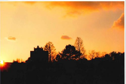 写真：真冬の夕景