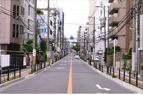 写真：道路一直線