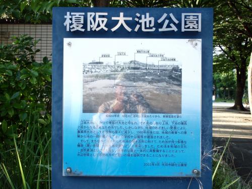 写真：池8-2 江坂大池の説明板(榎坂大池公園)