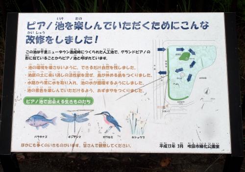 写真：池35-2 ピアノ池の説明板（藤白公園）