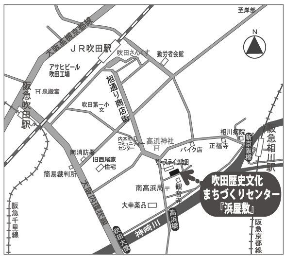 浜屋敷周辺地図