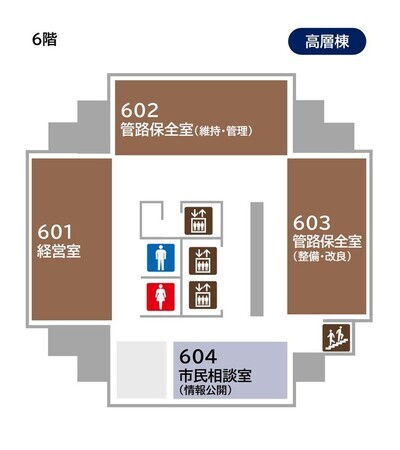 イラスト:高層棟6階平面図
