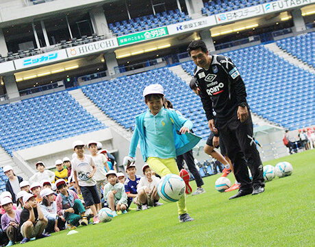 写真：サッカー体験