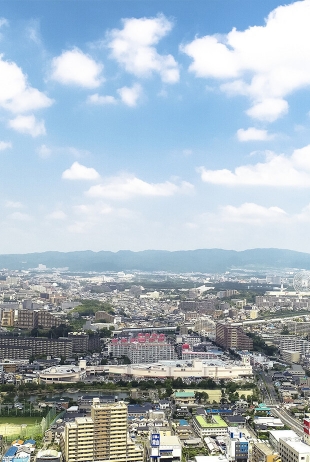 写真：上から見た吹田市