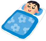 イラスト：眠っている男性