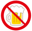 イラスト：ビール禁止マーク
