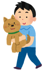 イラスト：犬と人