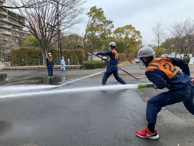 写真：ポンプ車操法訓練5