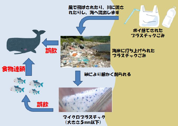 イラスト：プラスチックごみの流れ