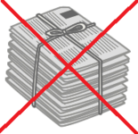 イラスト：新聞紙などの紙類は持ち去り禁止