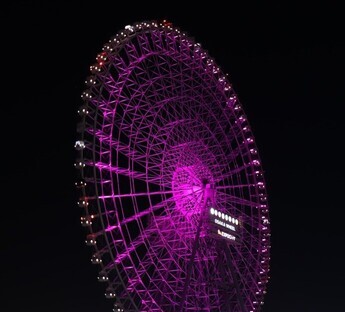 写真：観覧車（パープルライトアップ）