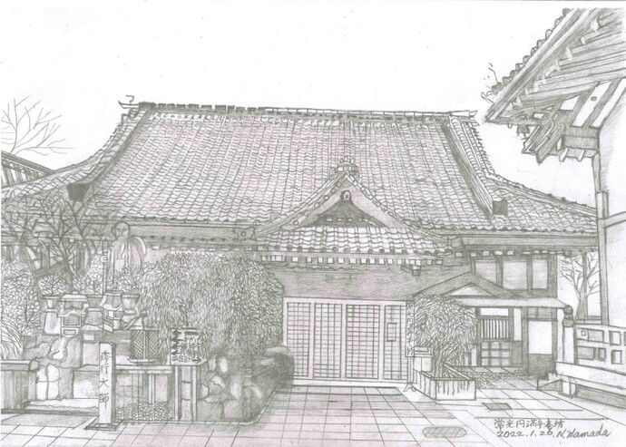 絵：由緒あるお寺