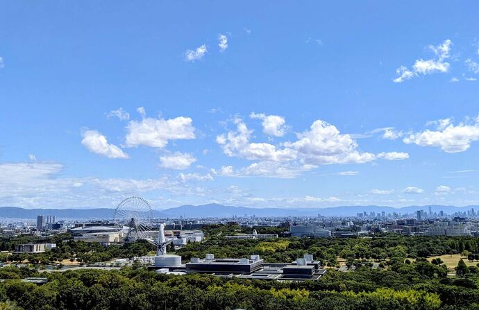 写真：阪大病院レストランからの眺め