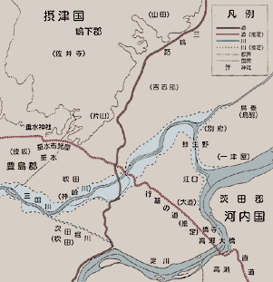 地図：摂津国