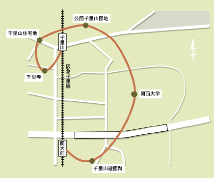 地図：千里山周辺図