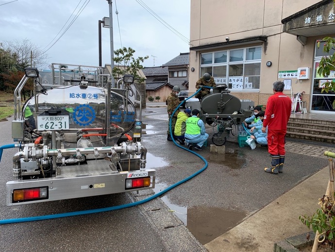 穴水町における給水支援活動2