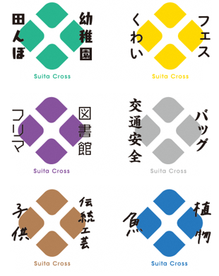 イラスト：吹田クロスロゴ例示