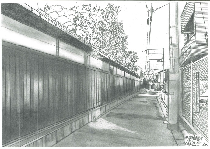 絵：レトロな街並み③