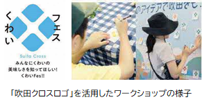 吹田クロスロゴを活用したワークショップの様子