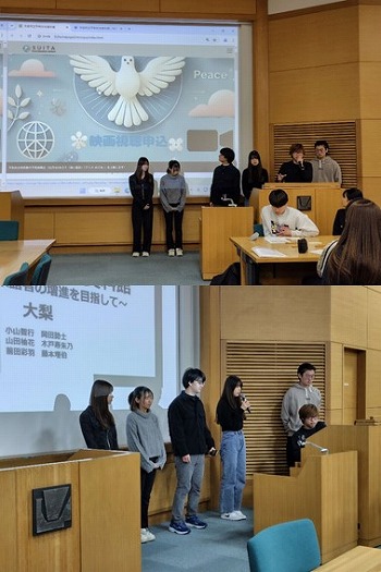 2024年度「官学連携PBL」における発表の様子の写真