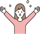 喜ぶ女性