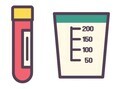 血液検査や尿検査のイラスト